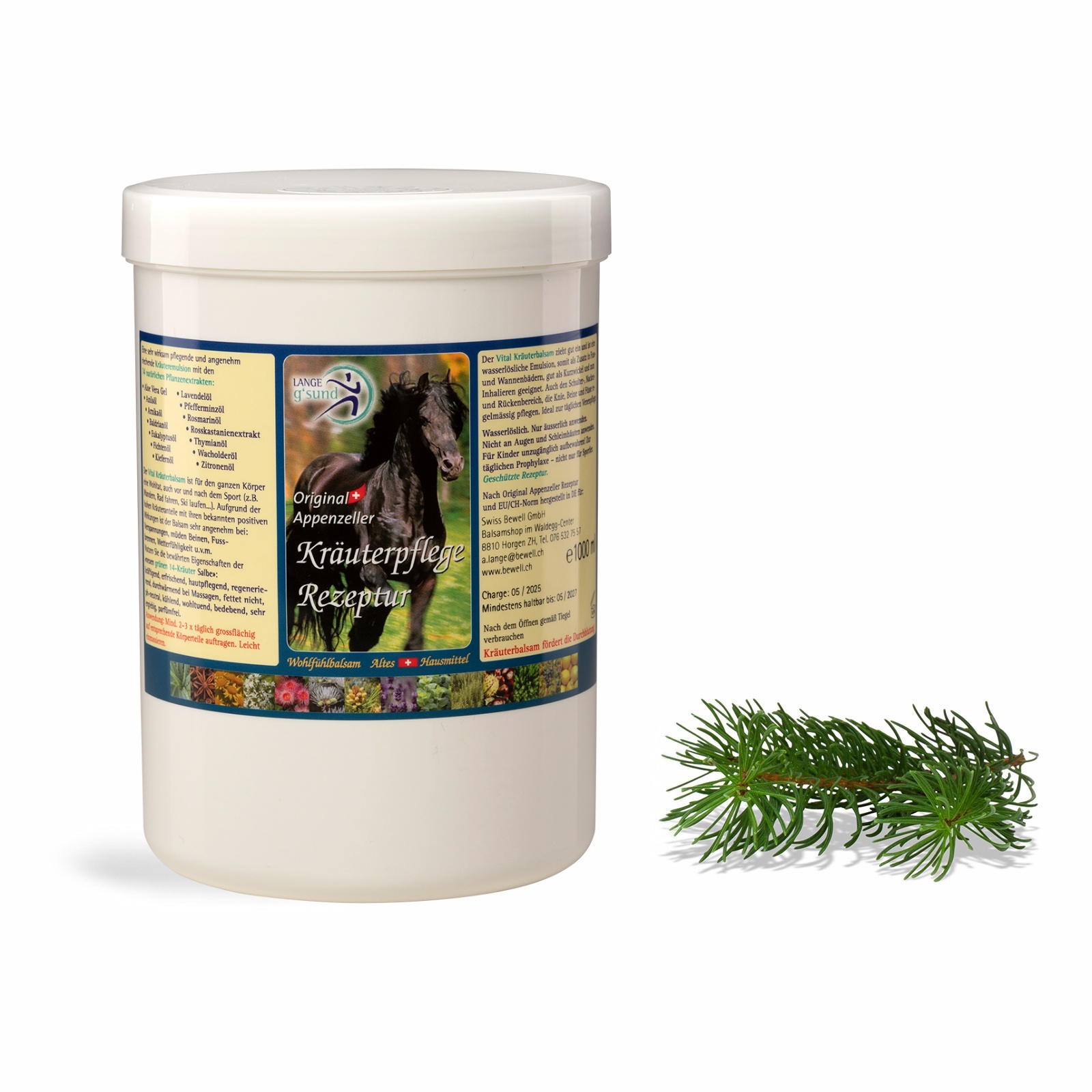 14-Kräuter Vitalbalsam (grün) - 1000 ml in Refilldose