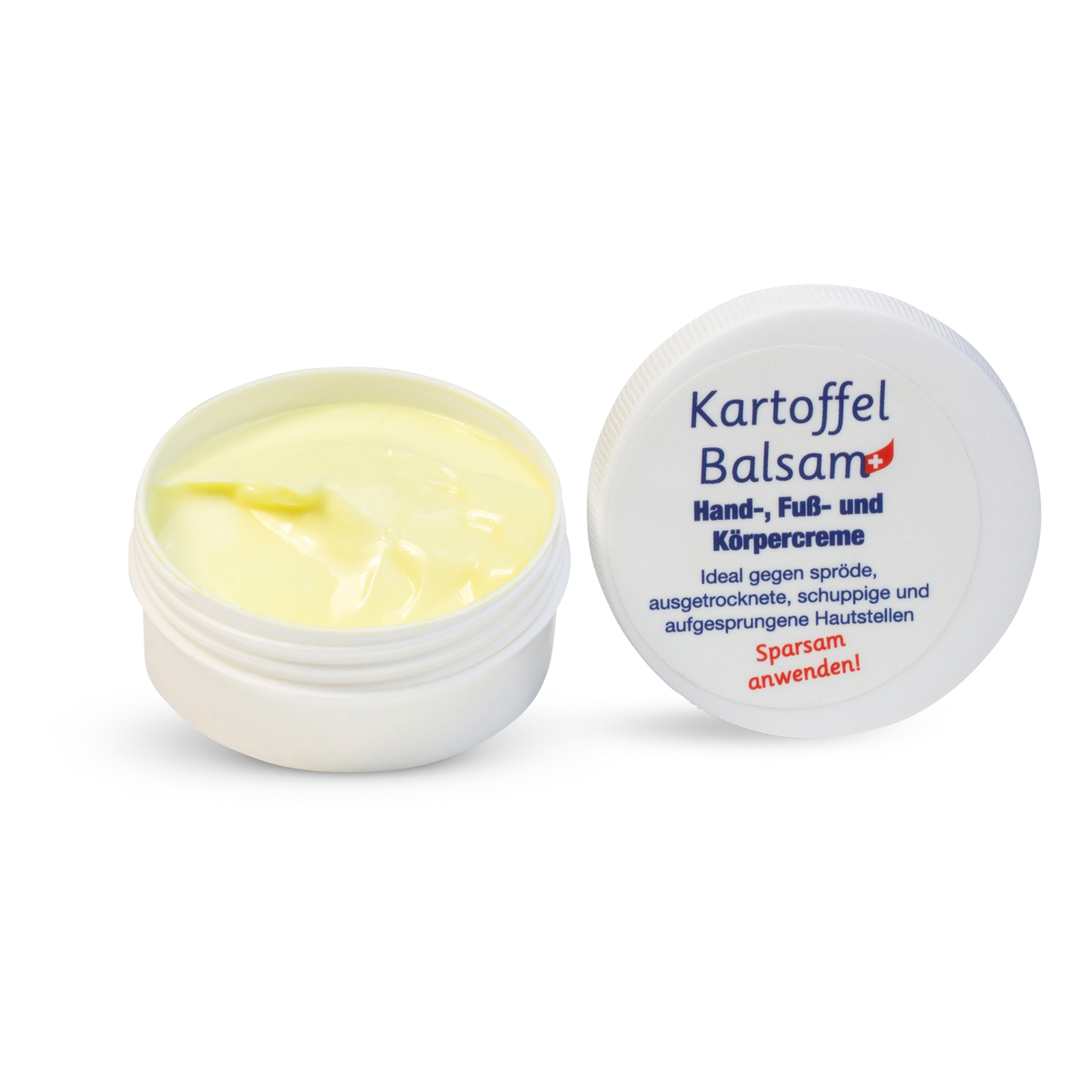 Kartoffelbalsam Creme - 25 ml Füllung in 30 ml Schraubdeckeldose